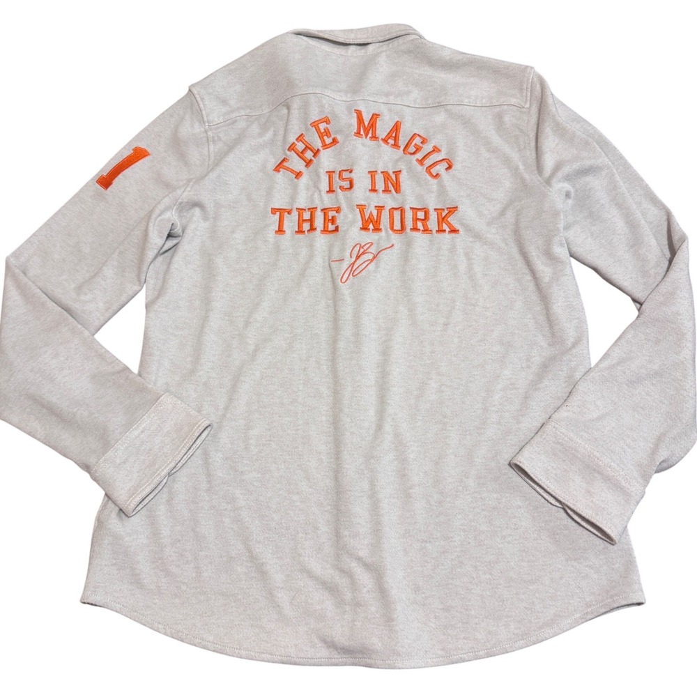 Faherty Brand Mens Legend Sweater Shirt Grey The Magic Is In The Work Orange L
